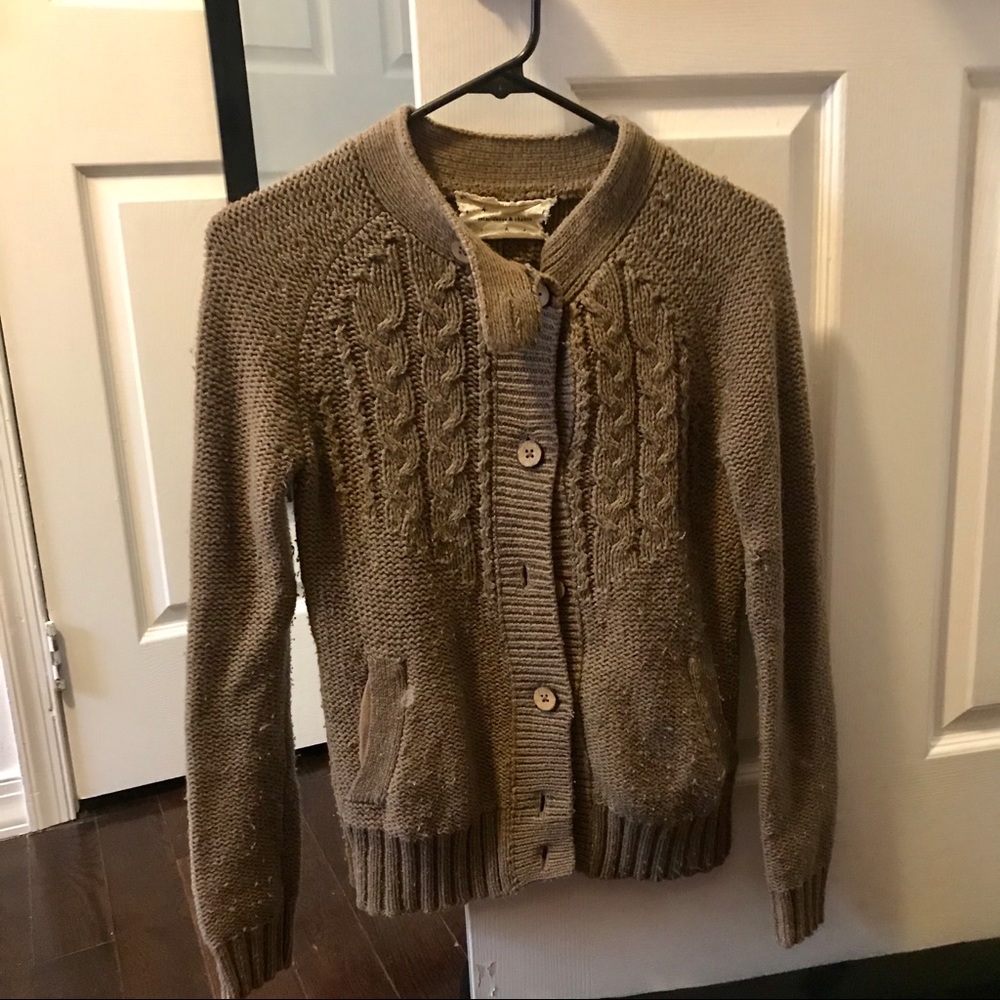 Brown Knit Cardigan